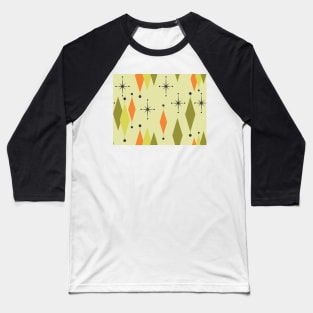 Avocado Shag Diamonds & Stars Baseball T-Shirt